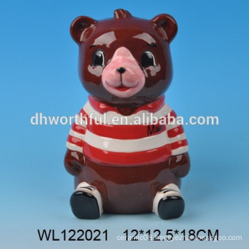 Lovely bear design ceramic saving money bank